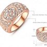 Rose Gold Plated Crystal Ring Image 8