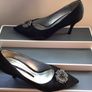 Glitz Ladies Black Satin Party Shoes Eu 38 Size 5 Image 3
