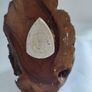 Art Deco Holly Log With White Face Stone. Image 2