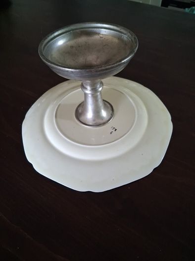 Hand painted vintage cake stand