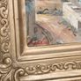 Antique Small oil on canvas painting and gold Louis Style French Deluxe Antique Frame (13,5" x 15,5") Image 4