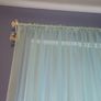 voile curtains with poles x 4 double sets Image 3