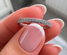 18ct White Gold Diamond Half Eternity Ring 0.19ct
