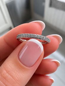 18ct White Gold Diamond Half Eternity Ring 0.19ct