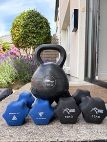 dumbell and kettlebell