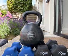 dumbell and kettlebell