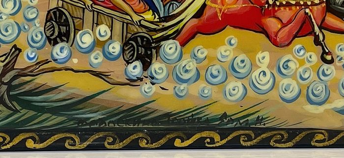 Fedoskino Russia Hand Painted Lacquer Box - Troika