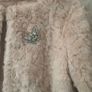 New Blush Fur Jacket With Broach Image 3
