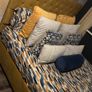 Mustard bed frame and mattress Image 2