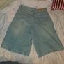 Stonewashed-Coloured (greenish-blue) BoohooManJorts Image 6