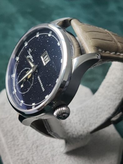 Sugess Moonphase Mechanical, Big Date Automatic 41mm Watch with Sapphire Crystal