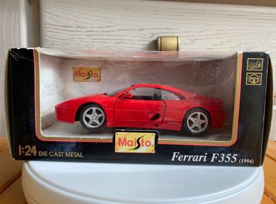 Collectable Red Ferrari F355 (1994) Special Edition 1:24 Dei Cast Metal Maisto