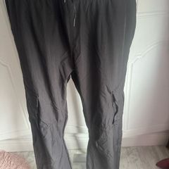 Crivit light black men's cargo pants size L/XL UKW40 L32 Postage included