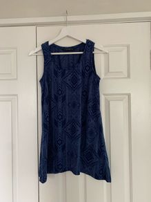 Dunnes Stores Navy Patterned Vest Top