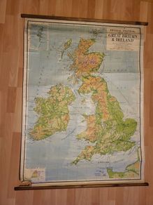 Educational map of Great Britain and Ireland