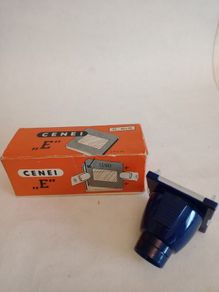 Vintage German Cenei E Box of Glass Slides with View Finder