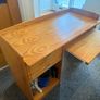Solid Wooden Office Desk / Study Desk with Drawers & Keyboard Tray Image 2