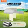 Walk-in Tunnel Greenhouse 2.9x2x1.9 m Galvanized Frame PE Cover White Image 2