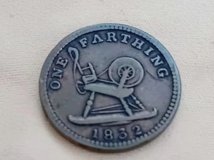 1832 John Egan Limerick Farthing Token | Irish Merchant Trade Coin