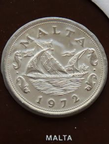 Malta 1972 Vintage Coin Stamp cover BUNC