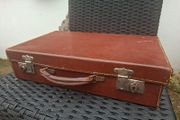 Vintage 1930's British made Brown Leather hard-shell case in nice original condition