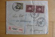 1936 Belgium Registered AirMail Envelope