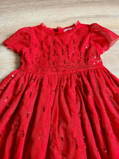 M&s red tulle dress 3-4y