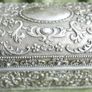 Antiqued Silver Plated Chest Jewelry Box Image 5