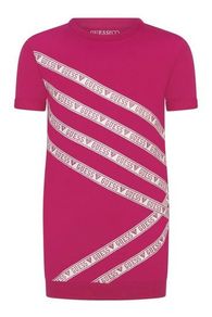 Genuine GUESS Girls Pink Cotton Short Sleeve Sweater Dress
