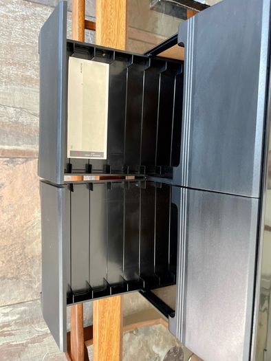 Vintage VHS VCR Cassette Holder Storage Case 40 Tapes Faux Wood Grain 1980 90s