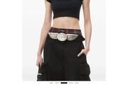 ALEXANDER WANG Logo Applique Cropped T Shirt Top Size S!
