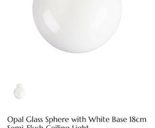 Bathroom ceiling lamp light round globe white lamp new