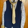 boy communion suit age 9 chest 29 134-140cm with shirt and tie. Image 4