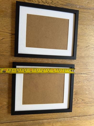 Pair of black photo frames