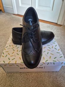 Boys Formal Black Brogue Shoes