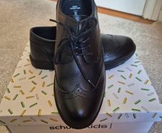 Boys Formal Black Brogue Shoes