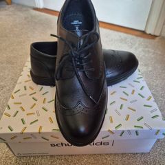 Boys Formal Black Brogue Shoes