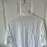 Zara women's white linen blouse Image 3
