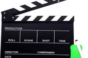 Acrylic Plastic Clapper Board for Film, 30x24CM Director's Film Clapboard Movie Cut Action Scene Slate for Movie, Video, TV Show, Studio Live (FREE POSTAGE)