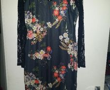 Beautiful brand new  midi dress with lace F&F size UK14 EUR42 Postage included