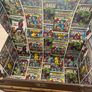 Old travellers chest , lined with super heroes and used as toy chest Image 3