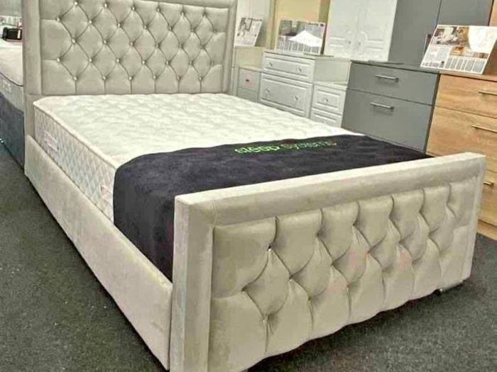 Cream Hilton Bed And Mattress