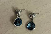 New Silver/ Blue Stone Earrings