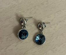 New Silver/ Blue Stone Earrings