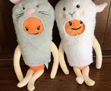 Kevin the Carrott pair of Easter Plushes Rabbit & Lamb