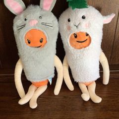 Kevin the Carrott pair of Easter Plushes Rabbit & Lamb