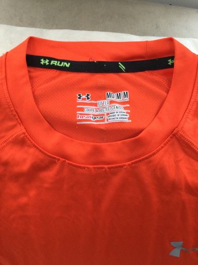 Under armour mens orange top medium m