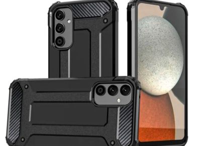 Black Shockproof Armour Case For Samsung Galaxy A34 5G Hybrid Back Cover