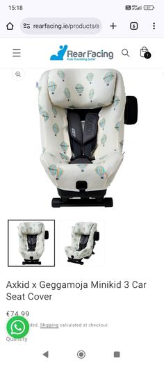 Axkid x Geggamoja Car Seat Cover Minikid 1,2 & Move