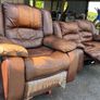 Leather recliner couch/sofa and armchair Image 6